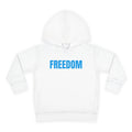 Toddler Hoodie - "FREEDOM" Blue Lettering Pullover for Kids (Patriotic, Everyday Wear)