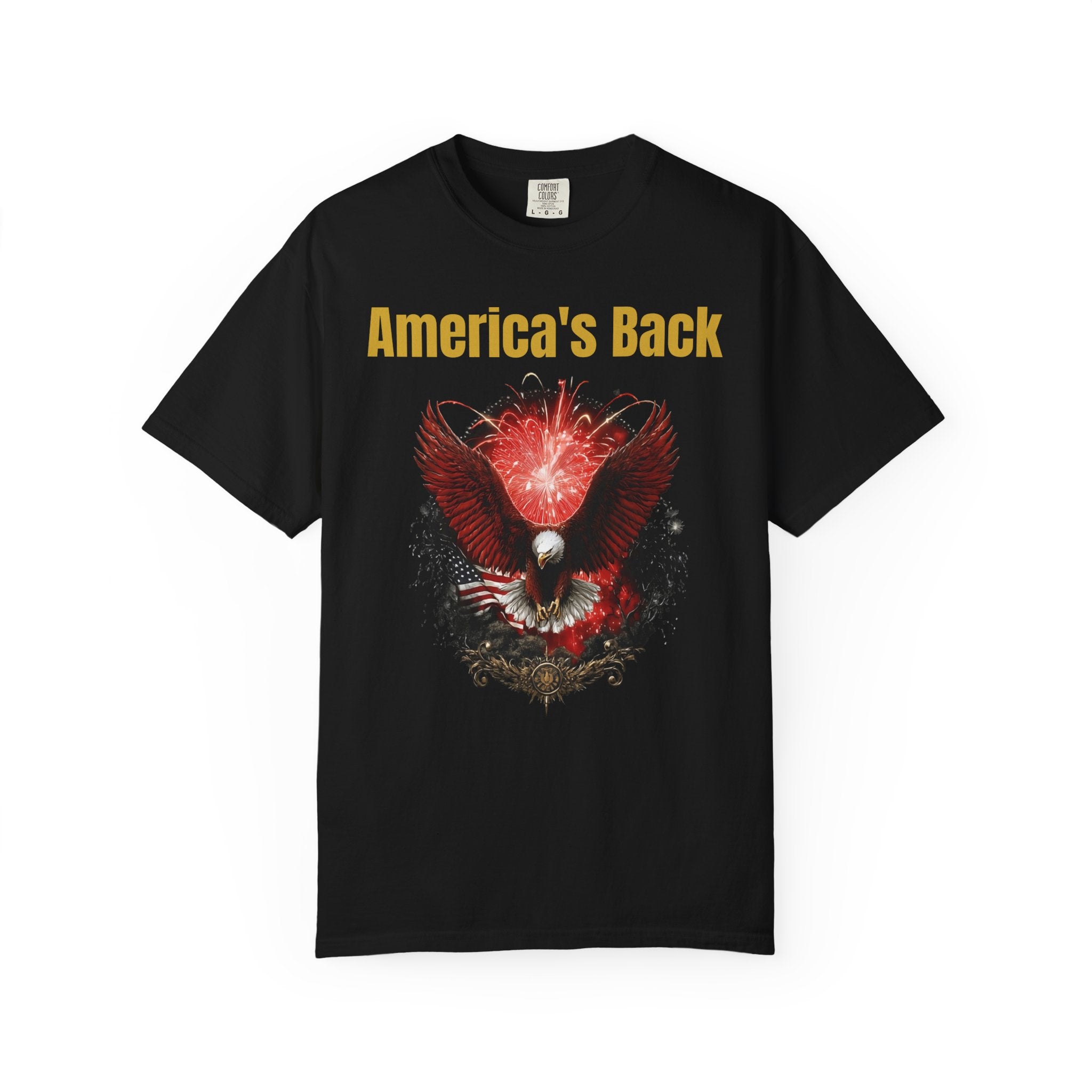 America's Back Eagle T-Shirt — Patriotic USA Fireworks Tee