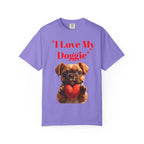 Cute French Bulldog Puppy Holding Red Heart T-shirt | Dog Lover Cartoon - 250 USA Celebration