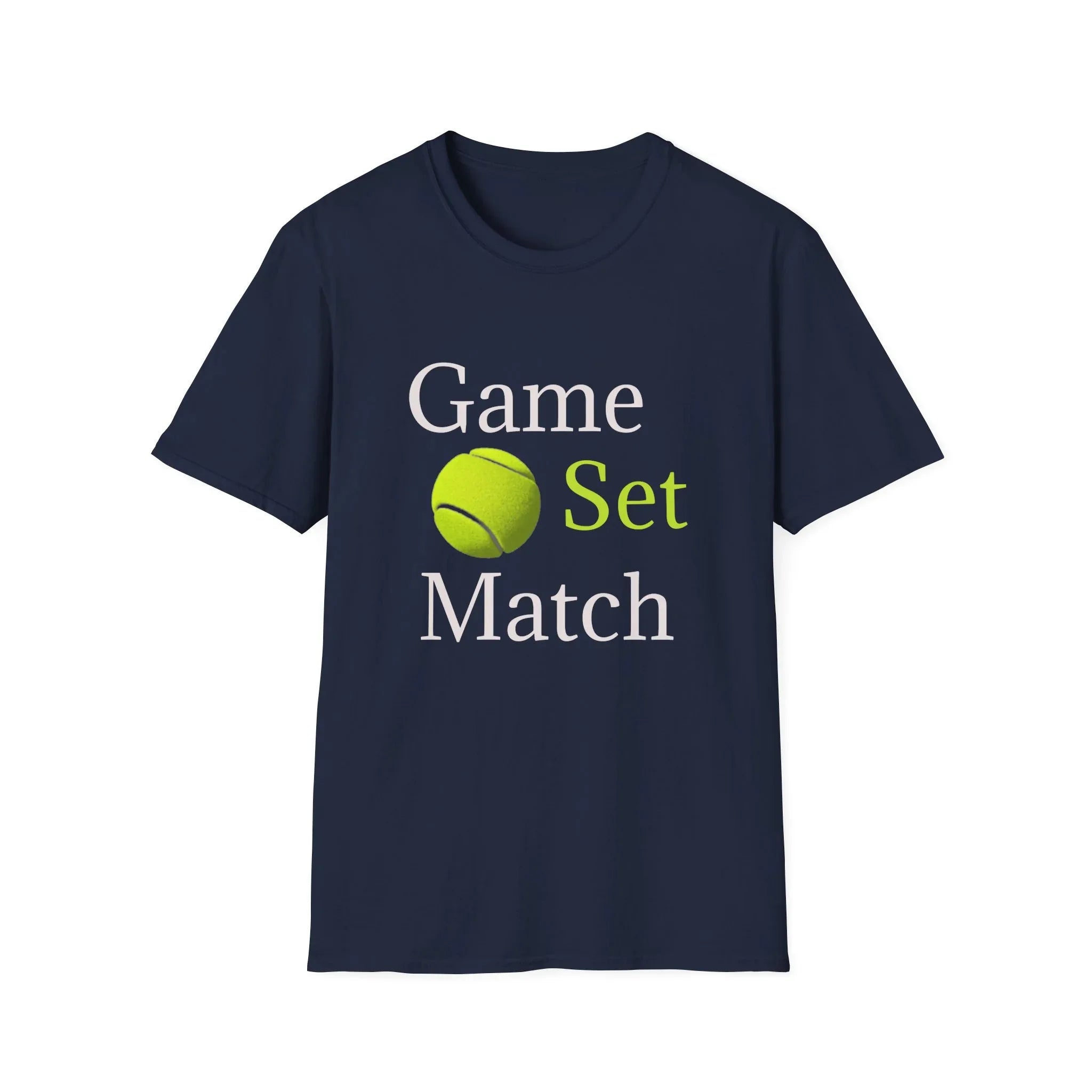 Game Set Match T-Shirt | Tennis Ball Graphic Tee - 250 USA Celebration