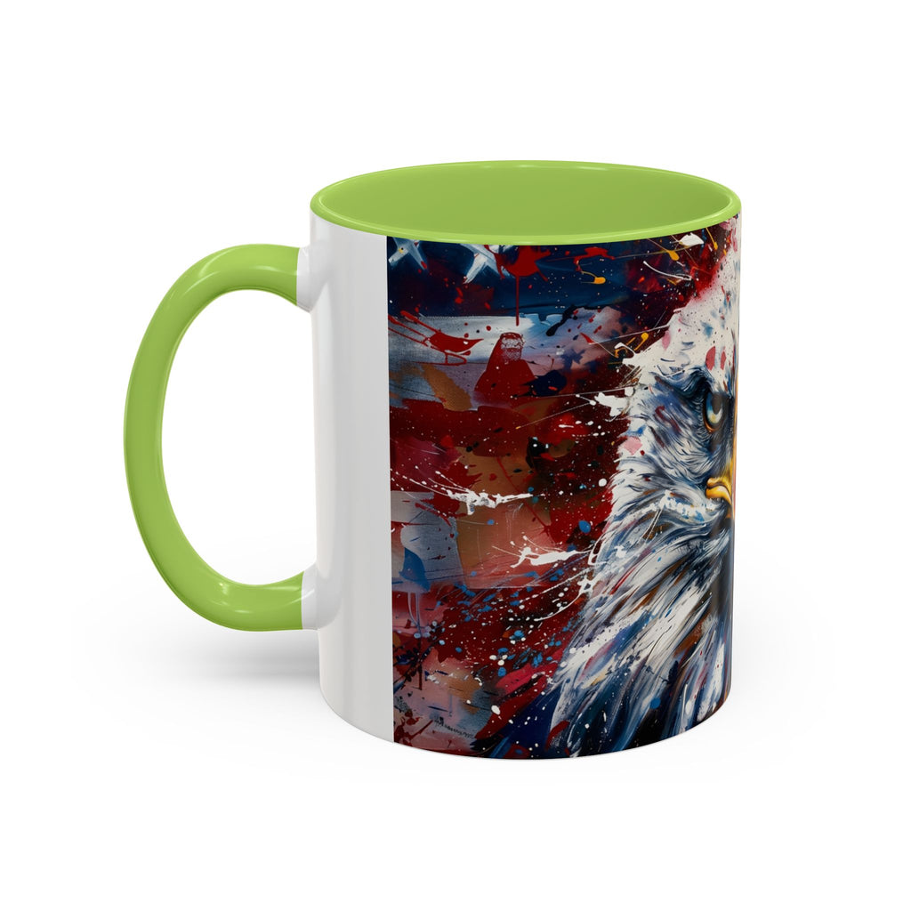 Patriotic Eagle Coffee Mug - Bold American Bald Eagle Art (11/15oz)