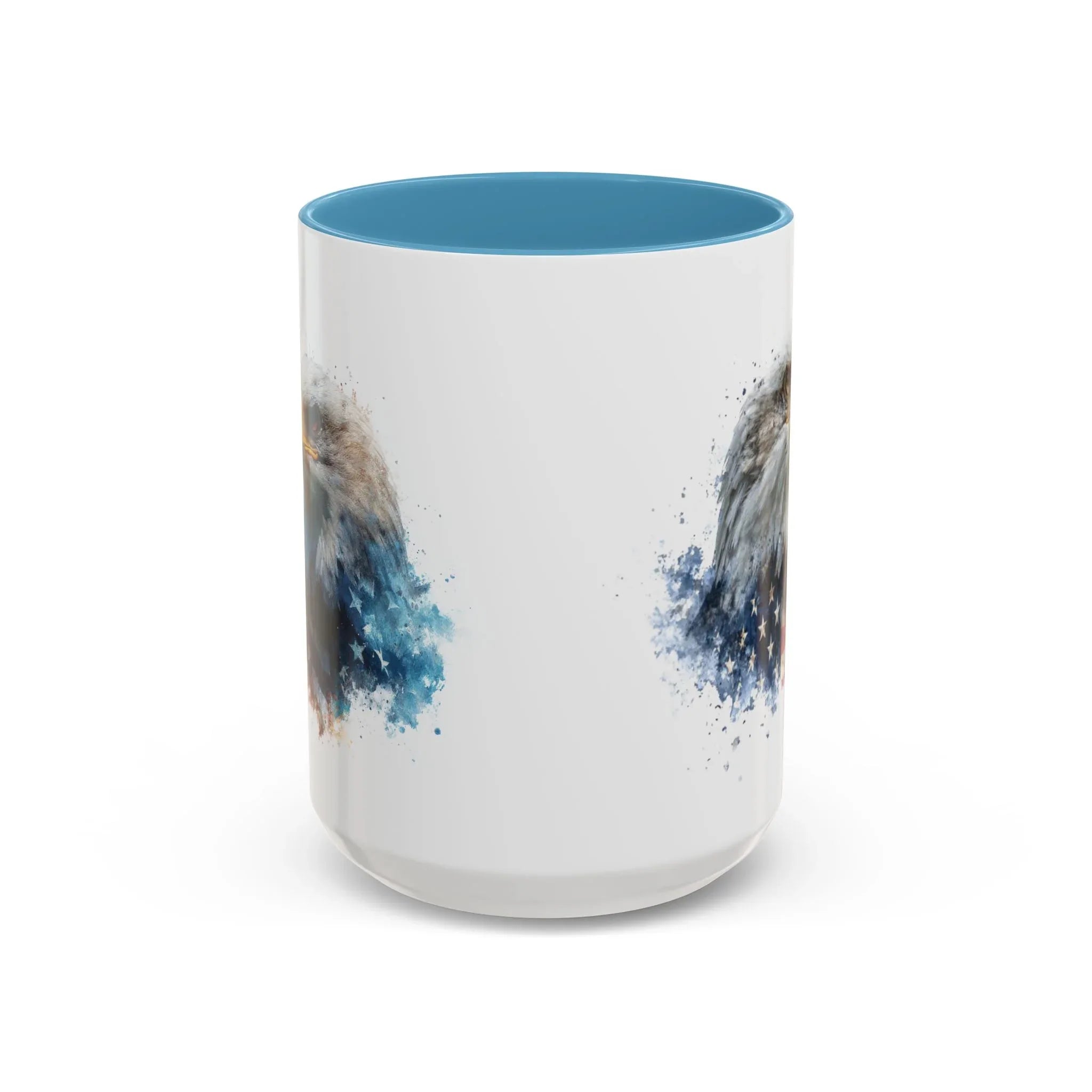 American Bald Eagle watercolor, Coffee Mug | Patriotic flag design - 250 USA Celebration