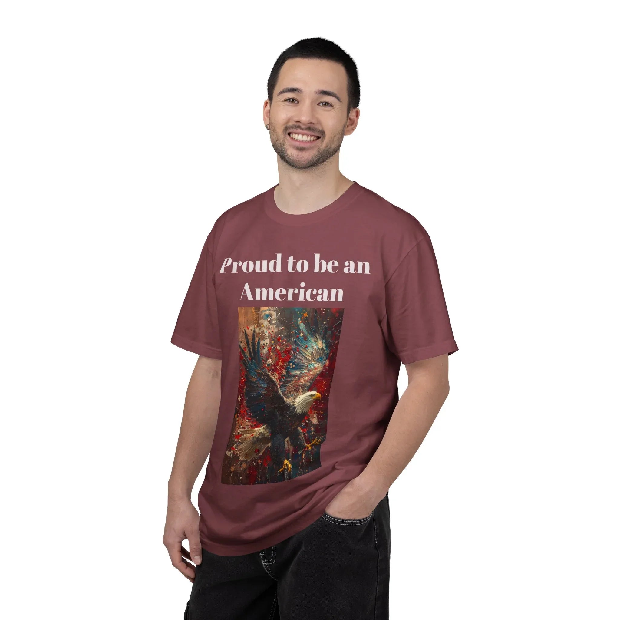 Patriotic Eagle T-Shirt, Proud to be an American Tee, Unisex Graphic T-Shirt, Independence Day Gift, Casual Wear, Eagle Design Shirt - 250 USA Celebration