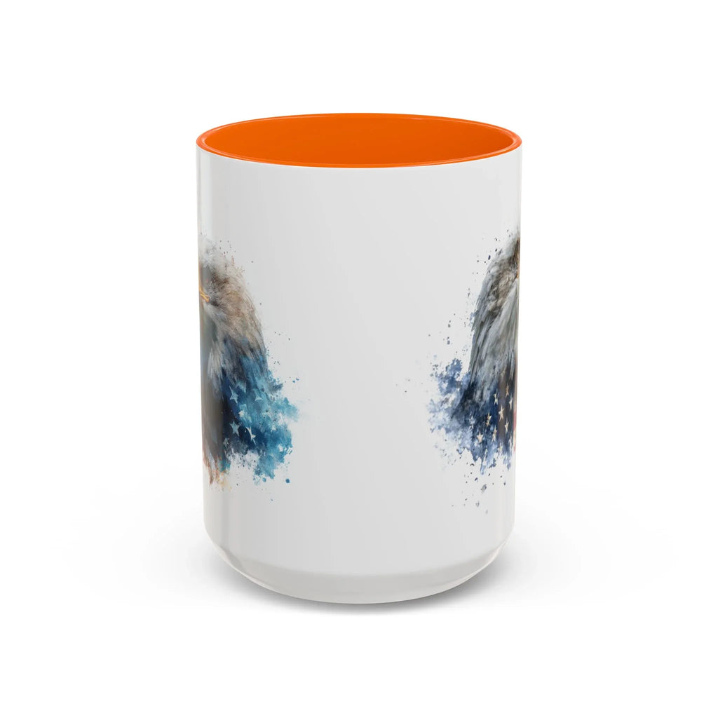 American Bald Eagle watercolor, Coffee Mug | Patriotic flag design - 250 USA Celebration