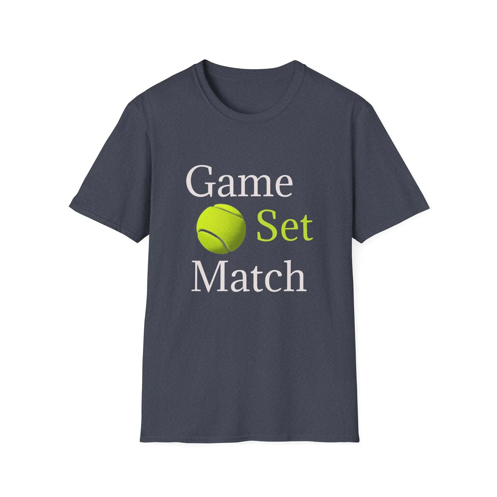 Game Set Match T-Shirt | Tennis Ball Graphic Tee - 250 USA Celebration