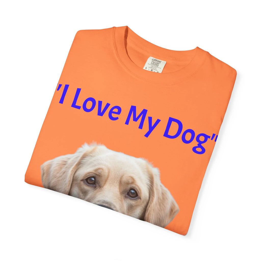 I Love My Dog Labrador Portrait T-shirt | Dog Lover Tee - 250 USA Celebration