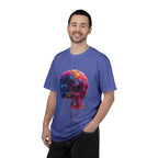Colorful Drip Skull T-shirt | Watercolor Skull Shirt, Artistic Gothic Tee - 250 USA Celebration