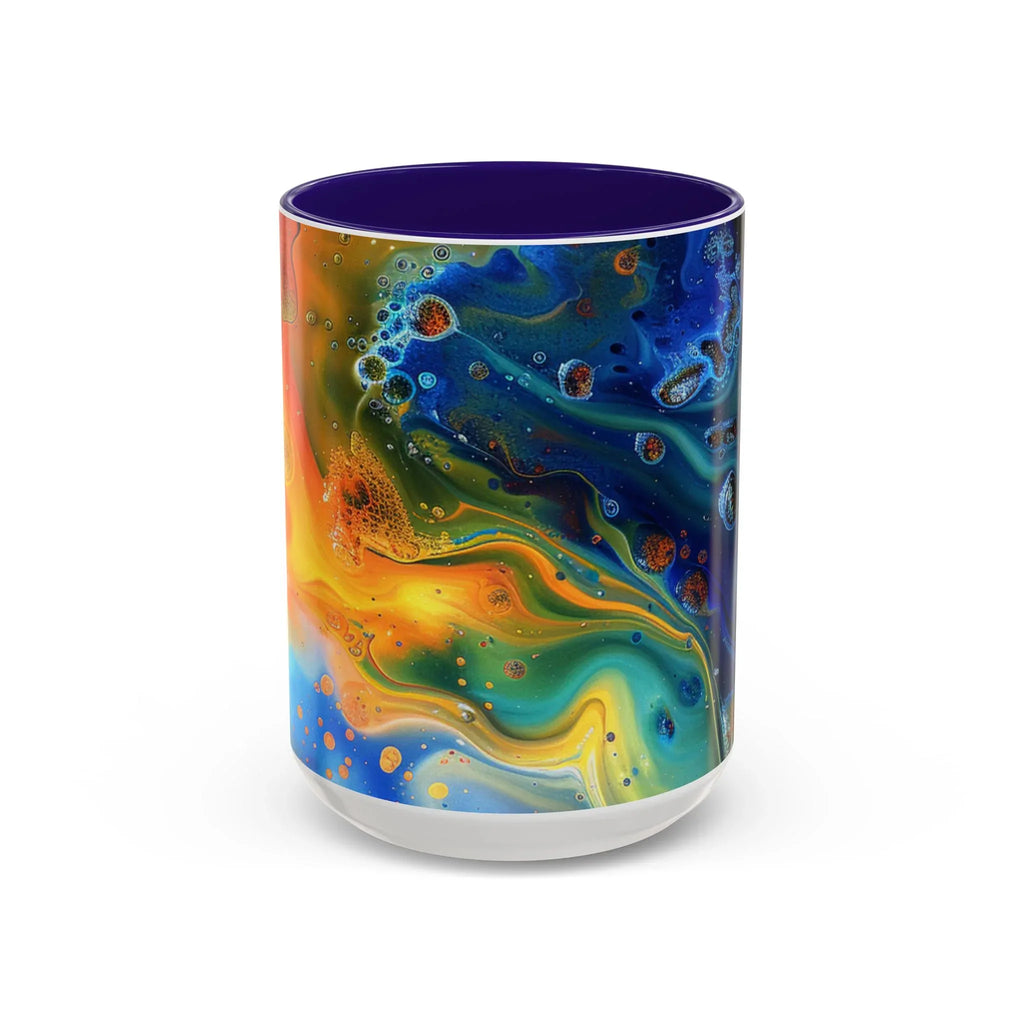 Colorful Mugs (11oz, 15oz) Intense abstract oil splat- coffee cup - 250 USA Celebration