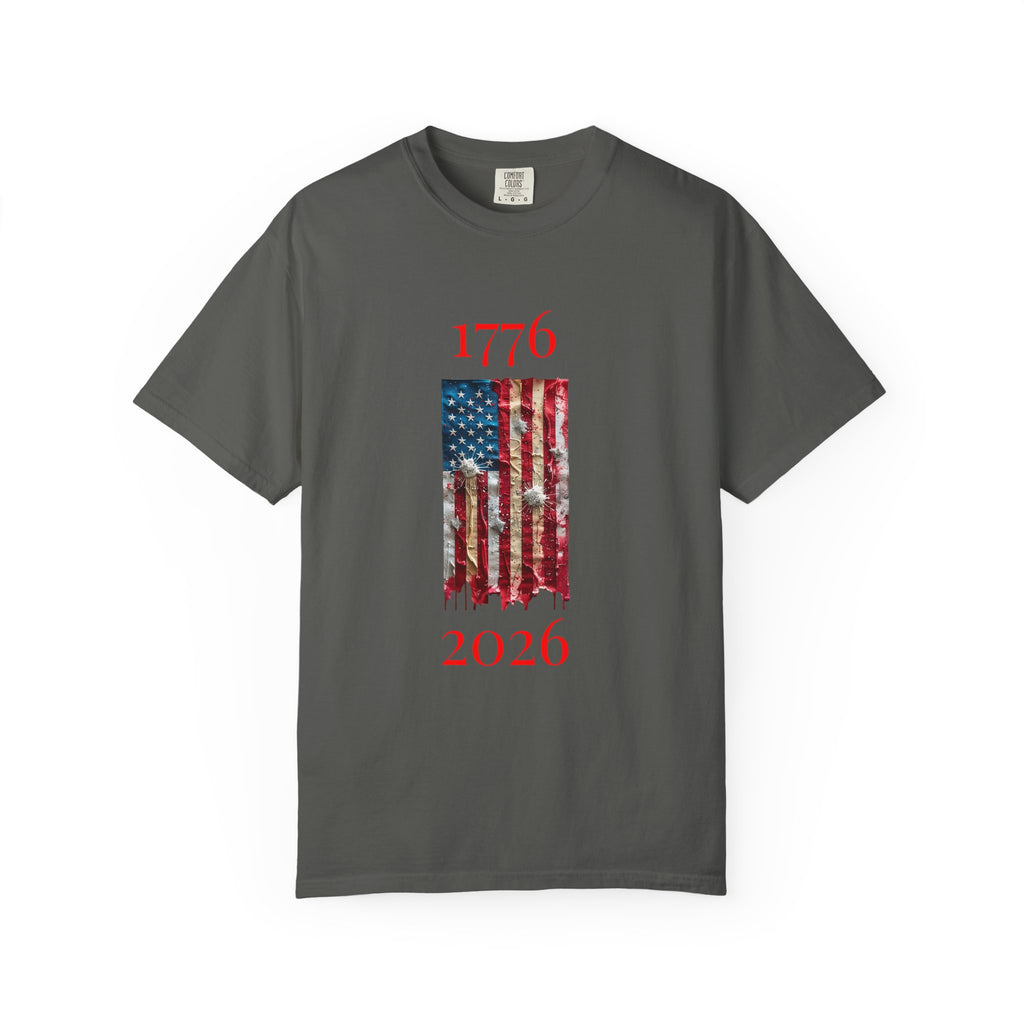1776–2026 Vintage Flag T-Shirt — Patriotic Independence Day Tee