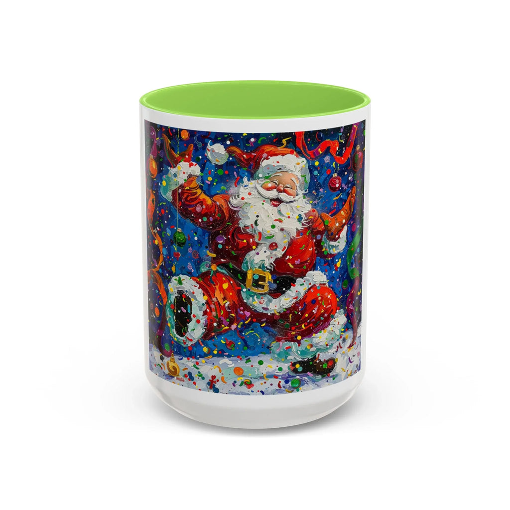 Colorful Mugs (11oz, 15oz) Santa Claus Coffee Cup, Santa Claus Coffee Mug - 250 USA Celebration