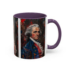 Historical Portrait Accent Mug — Patriotic Vintage-Style Coffee Cup