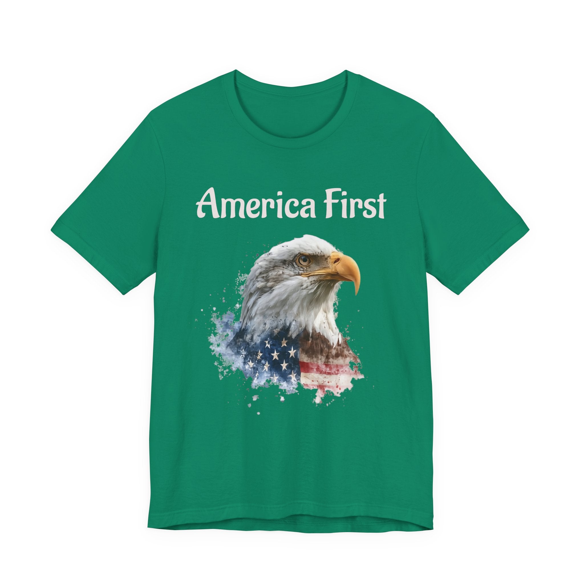 America First Eagle T-Shirt – Patriotic Bald Eagle Tee