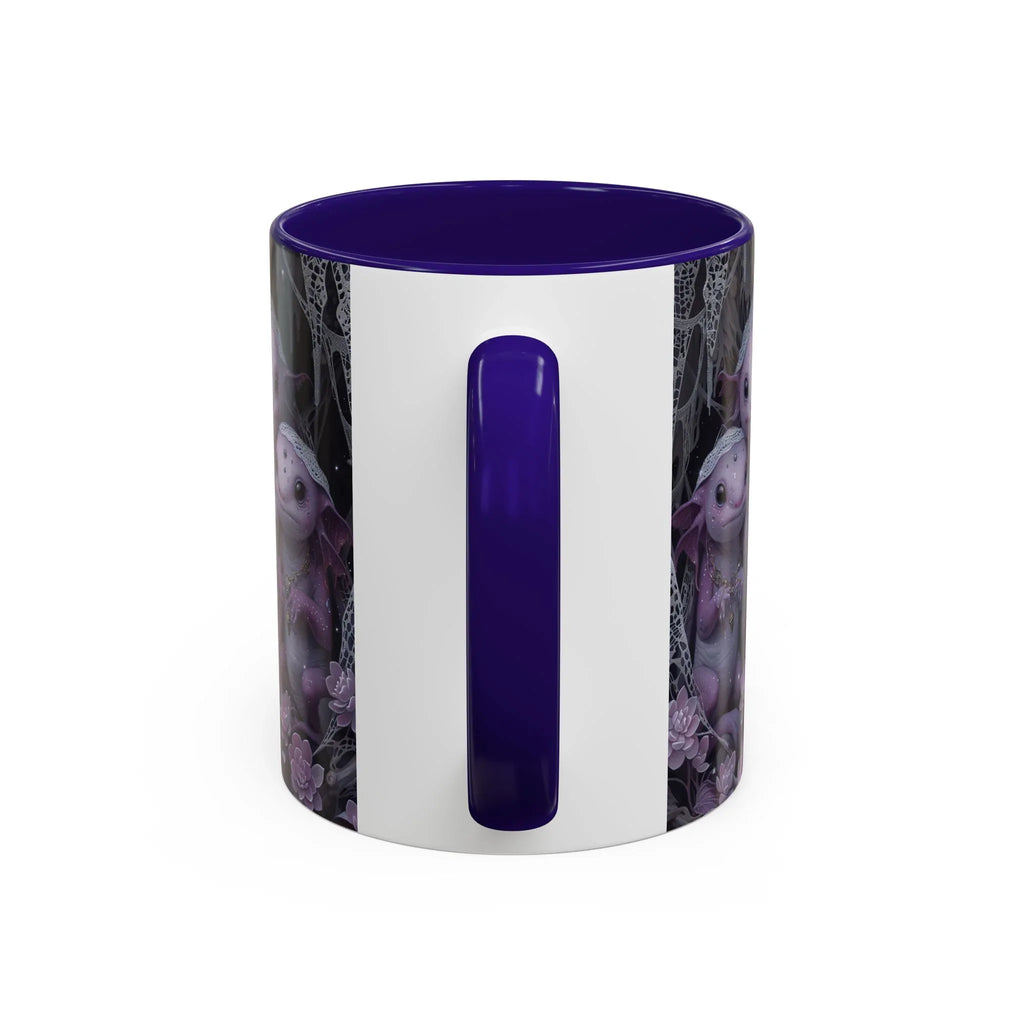 Purple Axolotl Trio Mug | Cute Amphibian Art Ceramic Coffee Cup - 250 USA Celebration