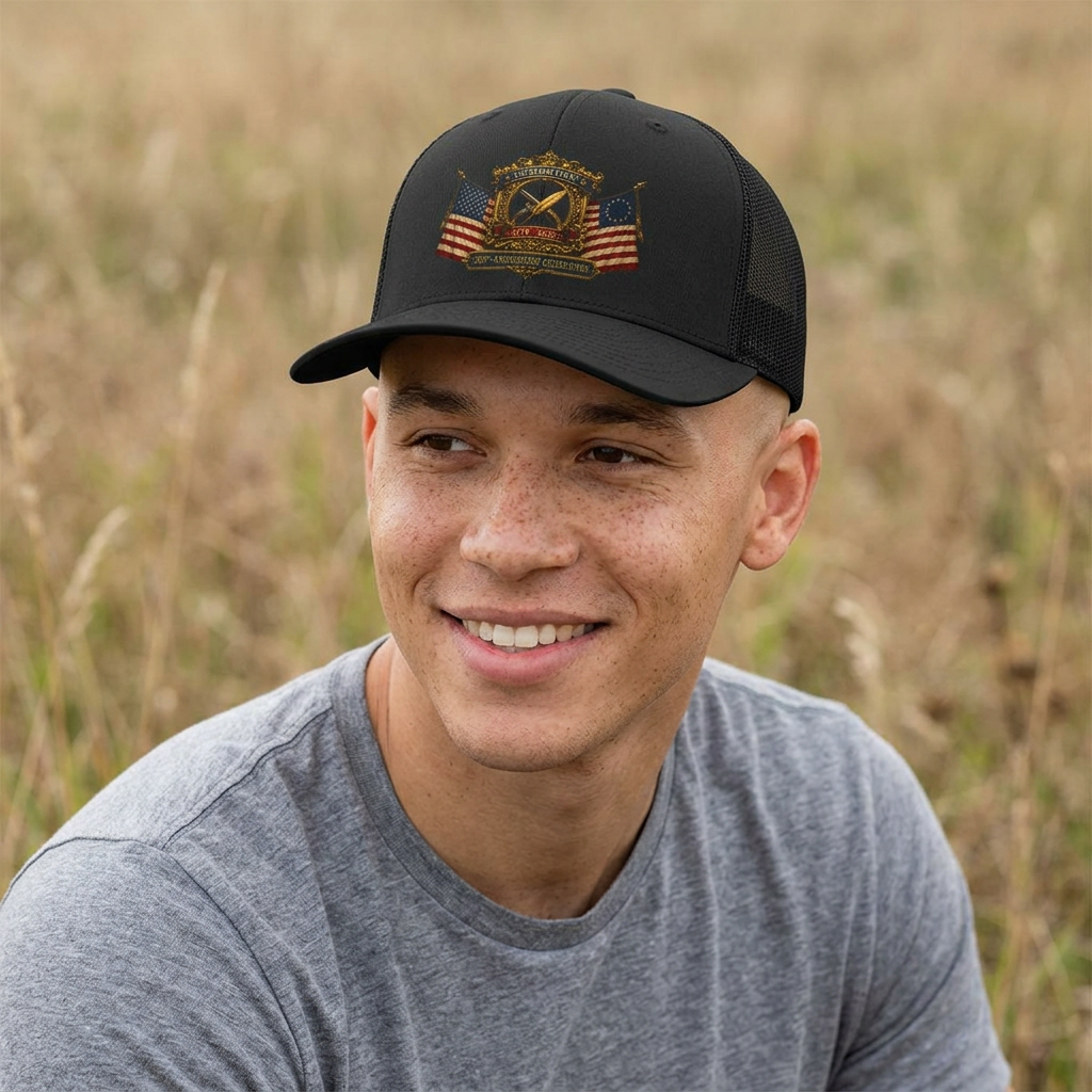 🇺🇸 Official 250th Anniversary Military Crest Trucker Hat