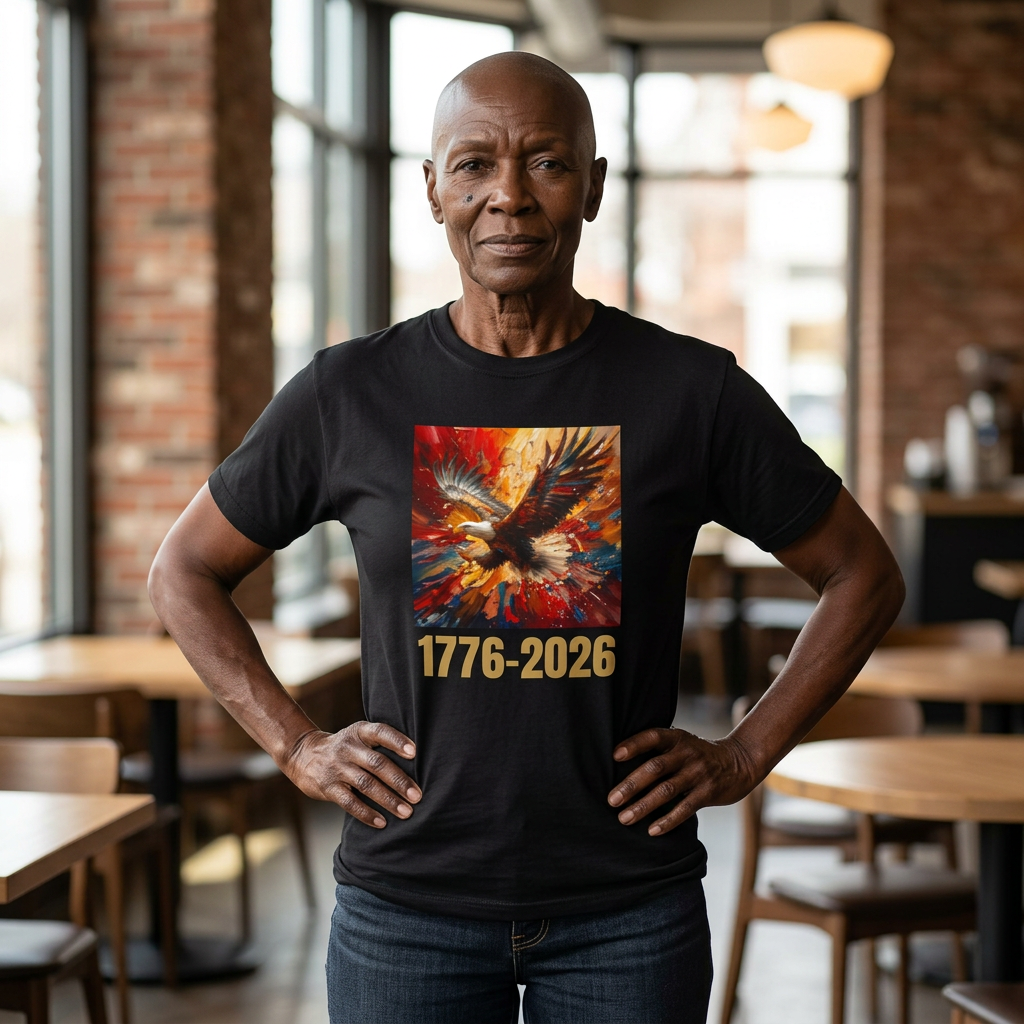 Official 250th 1776–2026 Patriotic Eagle T-Shirt
