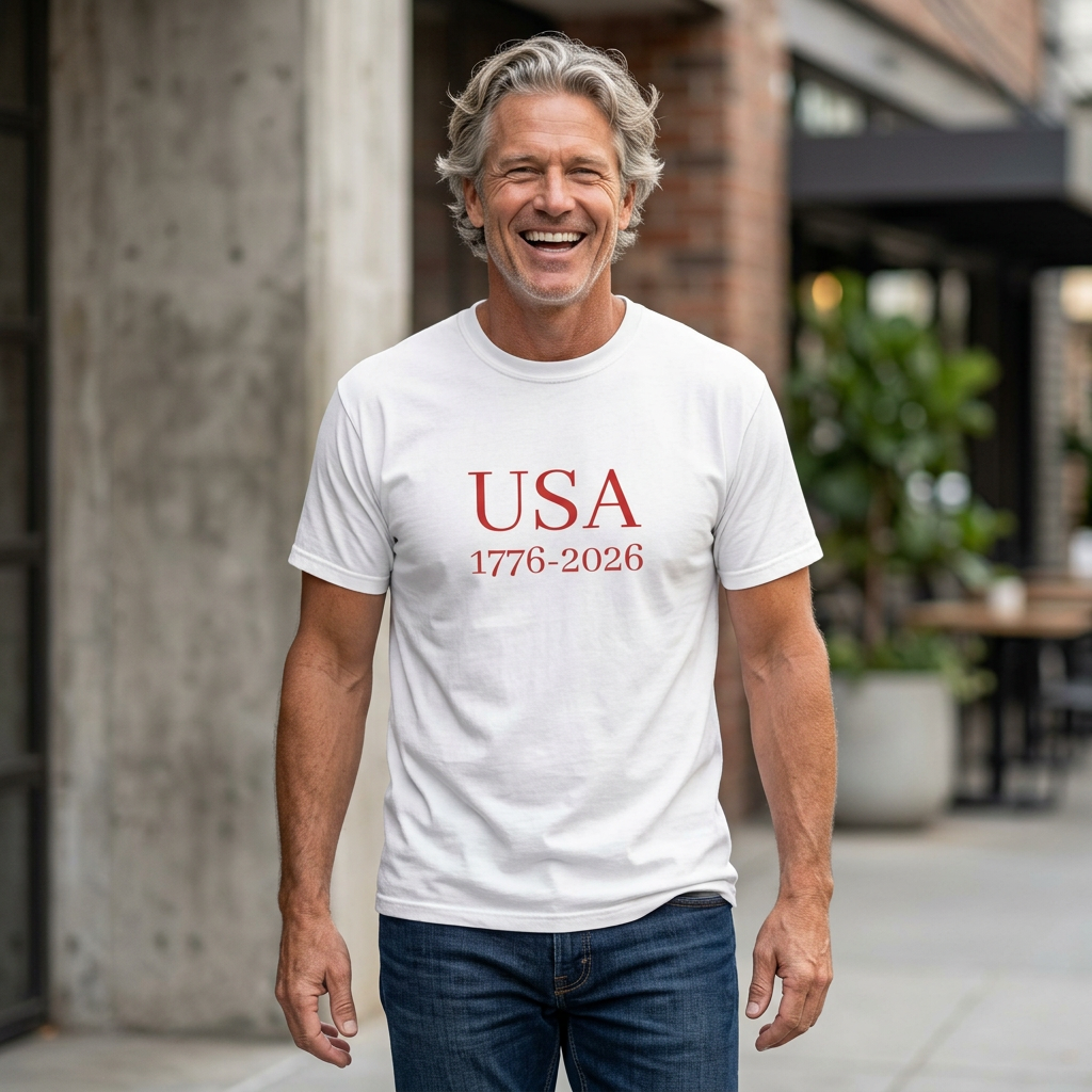 USA 1776–2026 Commemorative T-Shirt — Patriotic American Anniversary Tee