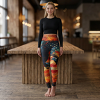 Patriotic Eagle High-Waist Yoga Leggings — American Flag Athletic Leggings