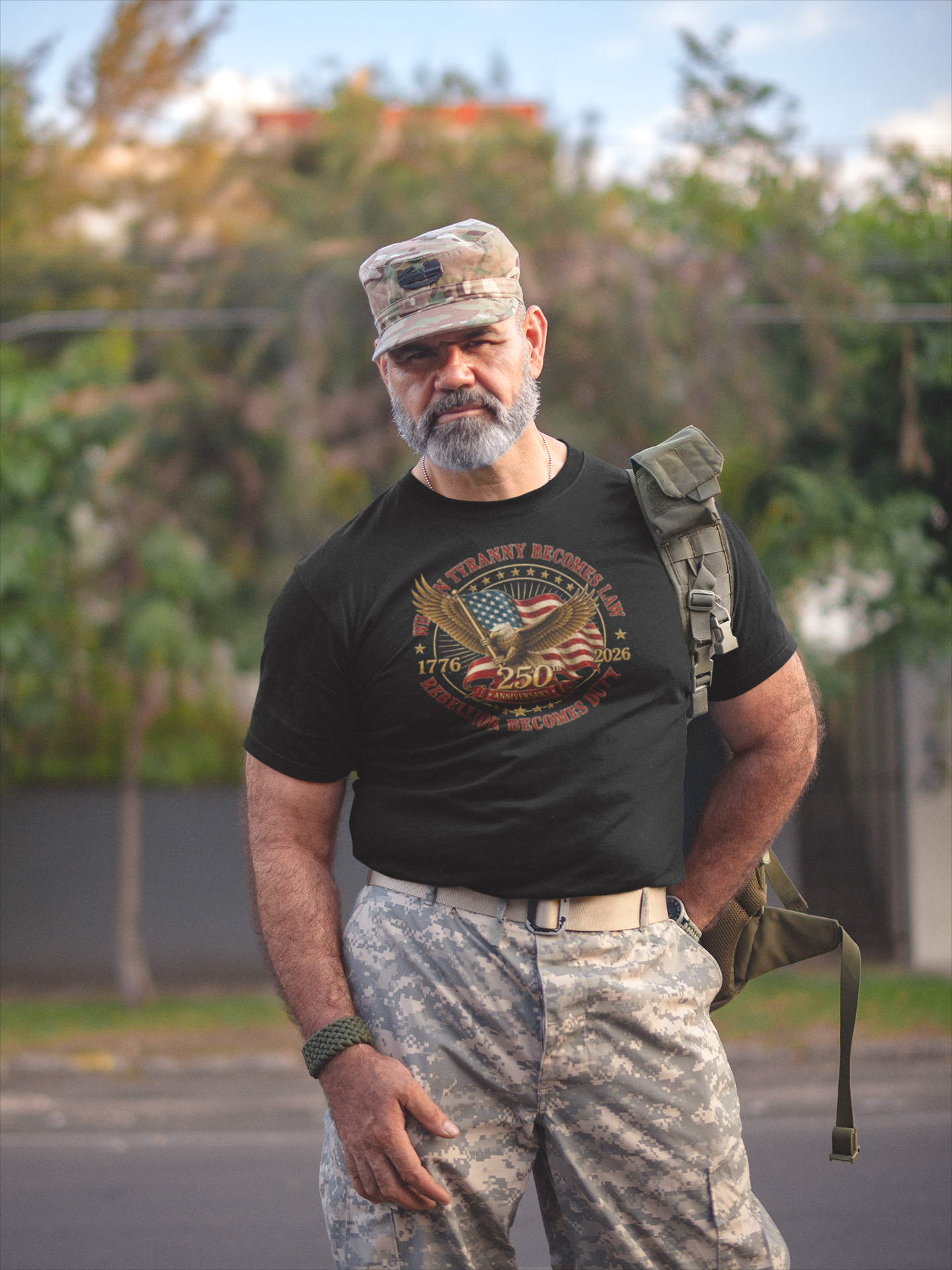 Official 250th USA Tyranny Becomes Law Patriotic Tee