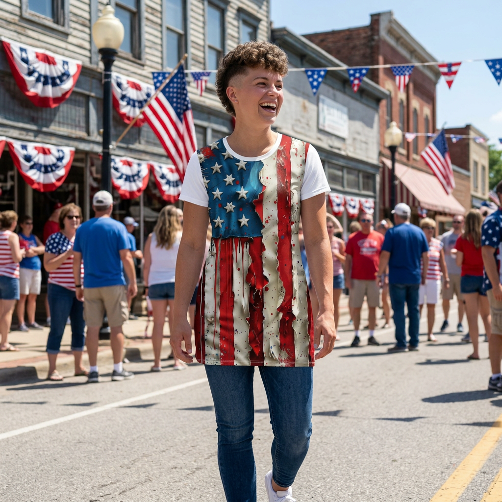 Official American Flag T-Shirt Dress