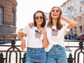 Sparkly American Flag Double Sided Garment Dyed Tee