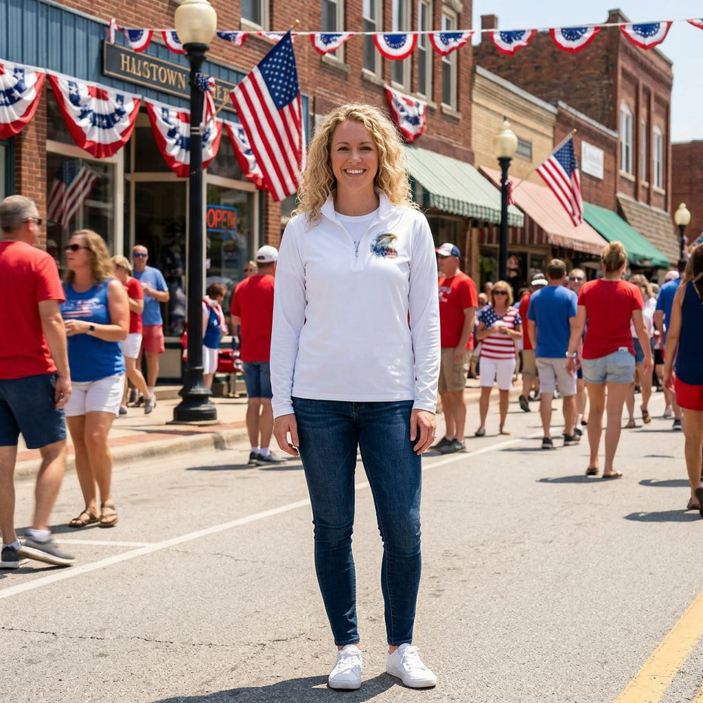 Official 250th Anniversary Patriotic Quarter-Zip Pullover
