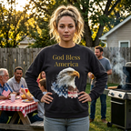 God Bless America Eagle Sweatshirt — Patriotic Crewneck for 4th of July & Veterans Day