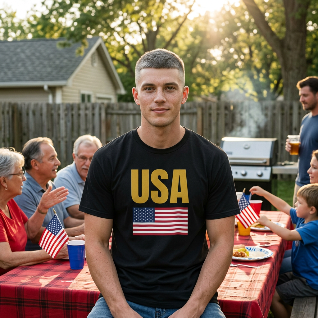 Official 250th USA Flag T-Shirt Patriotic American