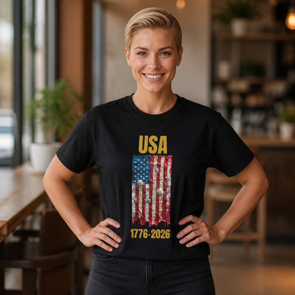 Official 250th 1776–2026 Vintage Flag T-Shirt