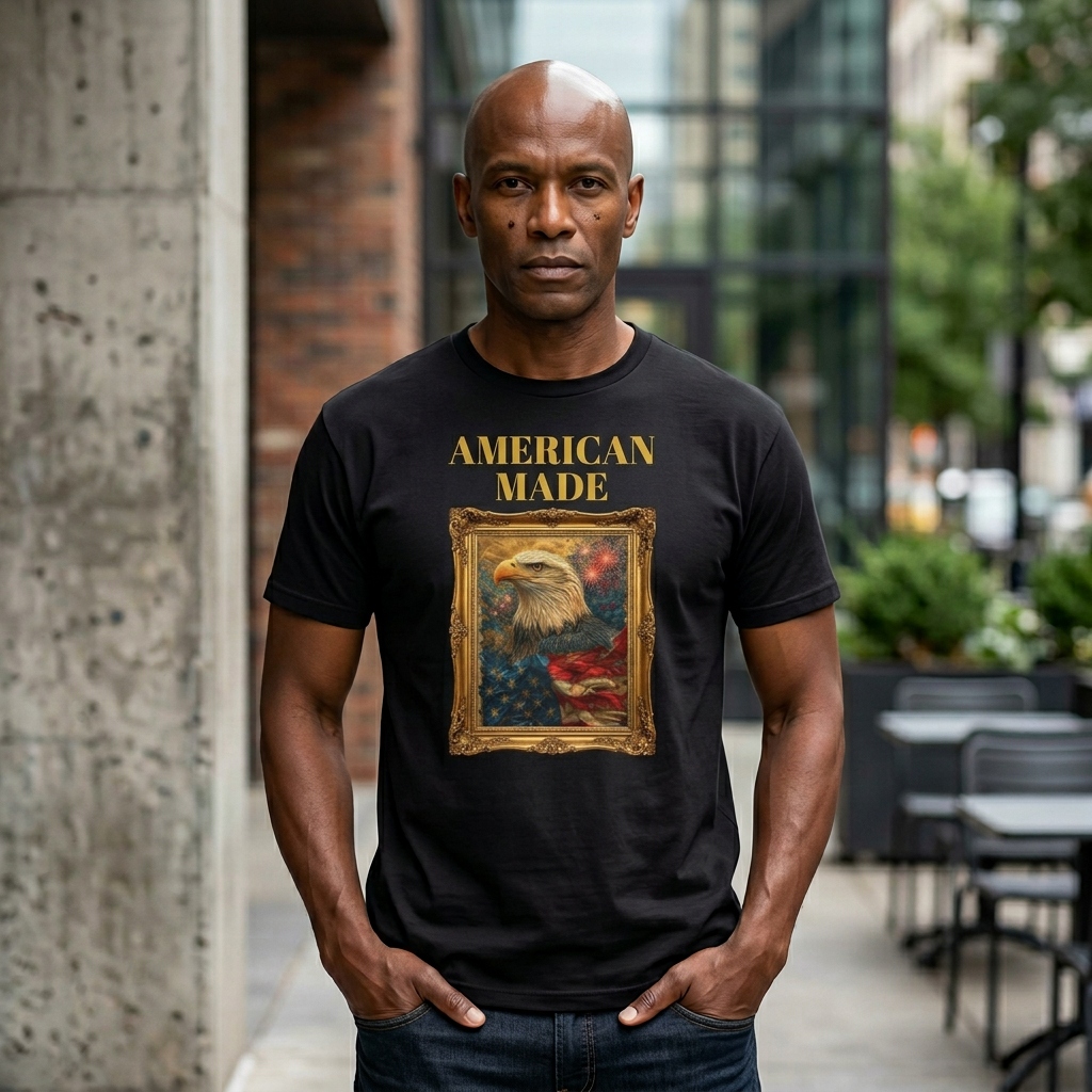 Official 250th Bald Eagle American Flag T-Shirt