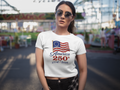 America 250 Crop Top - Women's 1776-2026 Patriotic Flag