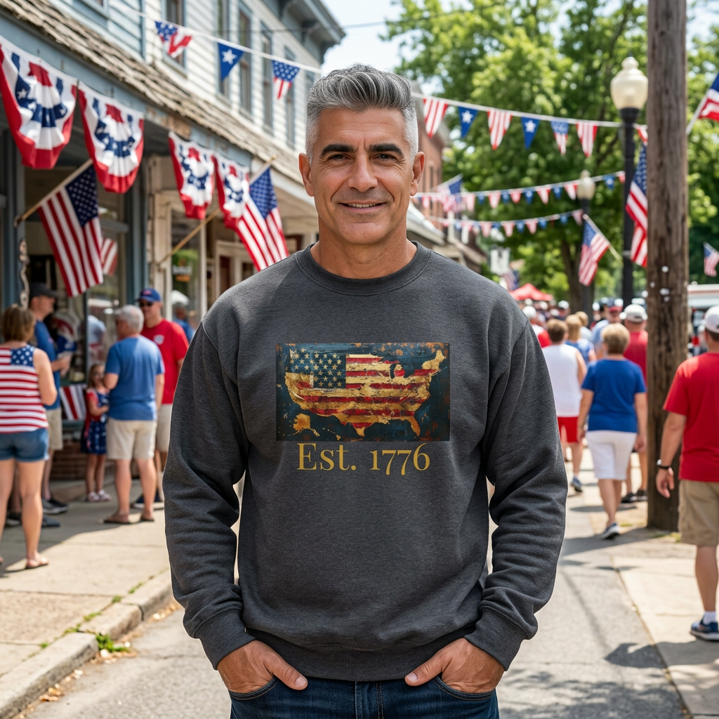 Official 250th Crewneck Sweatshirt American Flag