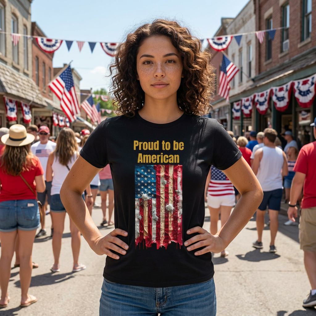 Official 250th Distressed Flag Patriotic Tee