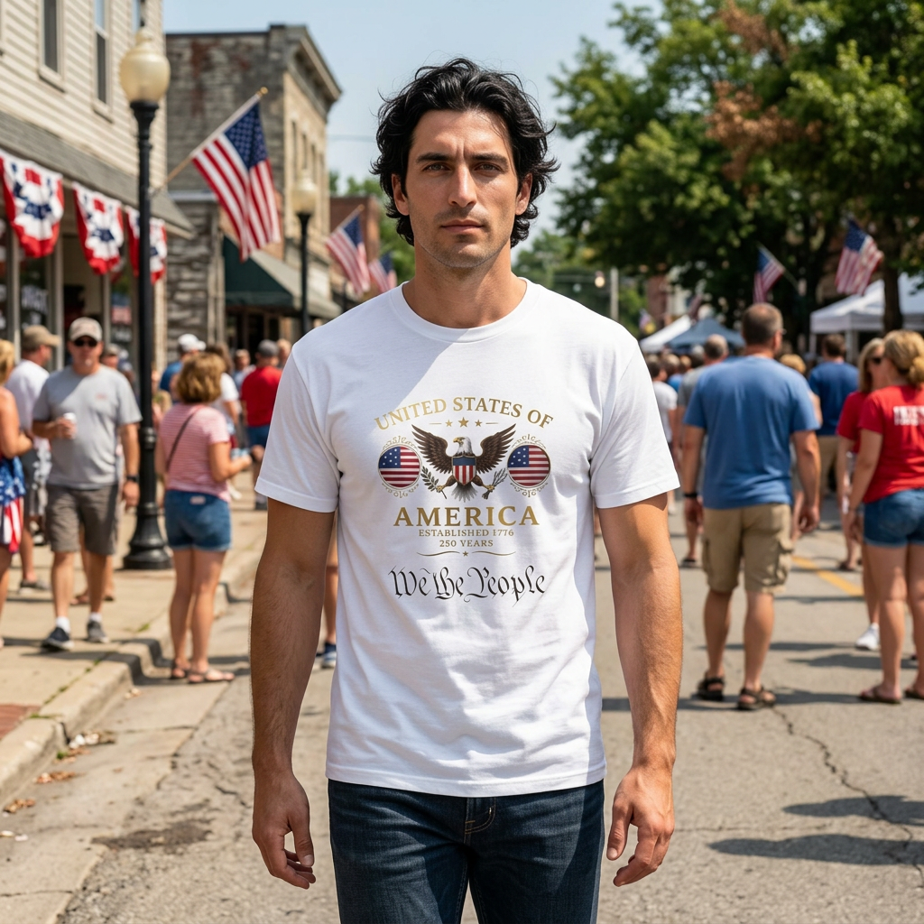 We the People American Flag T-Shirt | 250 Years of Freedom