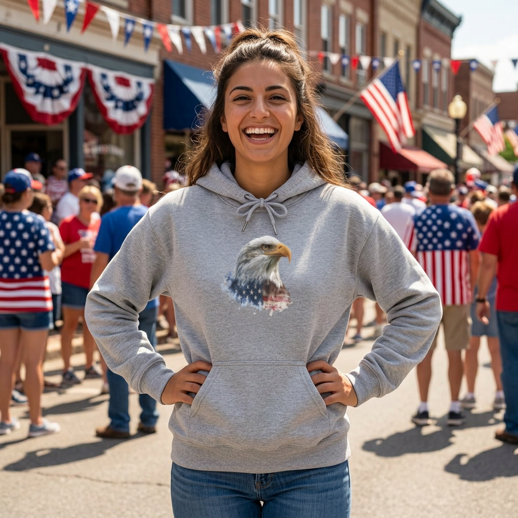 American Flag Eagle hoodie | Patriotic Bald Eagle design
