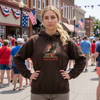 Liberty Eagle America 250 Hoodie | American Flag Watercolor