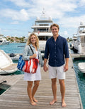American Flag 1776 Canvas Tote Bag | Patriotic Travel & Beach Bag