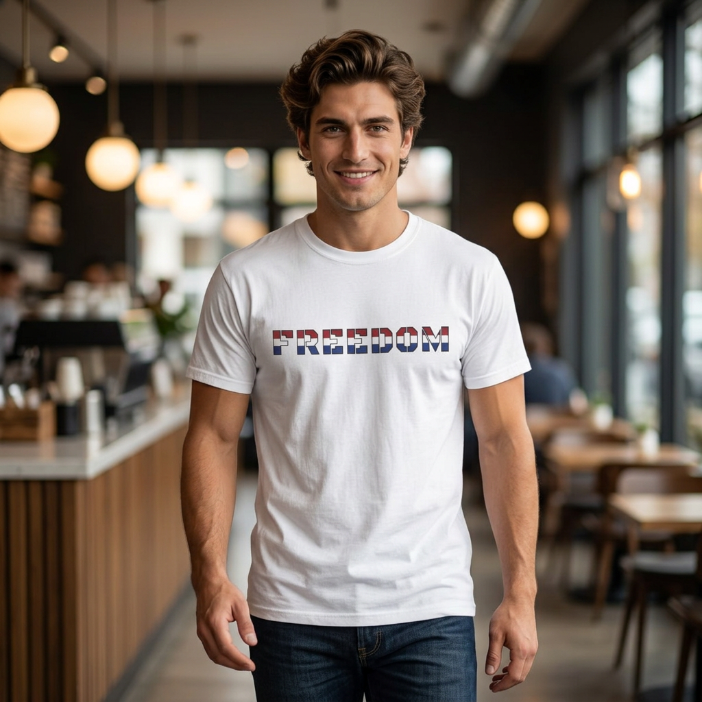 Freedom Graphic Tee | Men's USA Patriotic Shirt