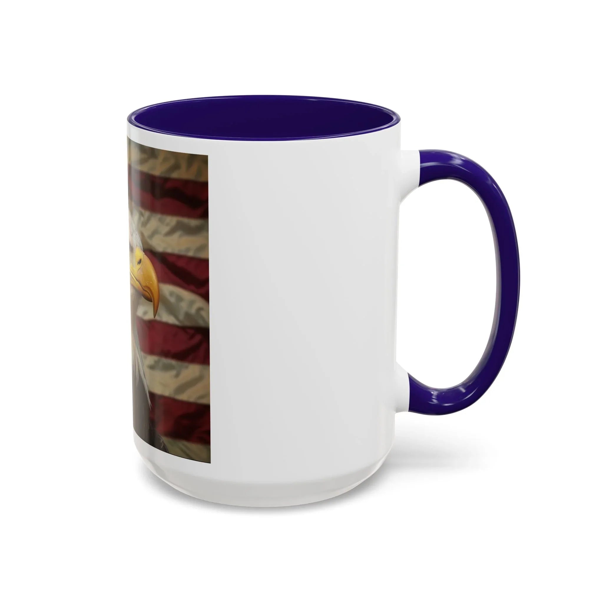 Colorful Mugs (11oz, 15oz) American eagle with American flag, fireworks all around the eagle, patriotic themed - 250 USA Celebration