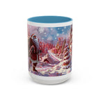 Coffee Mug, Festive Santa in Candy Wonderland, 11oz, 15oz, Tim Burton Style, Whimsical Holiday Cup, Christmas Gift, Hot Cocoa Mug - 250 USA Celebration