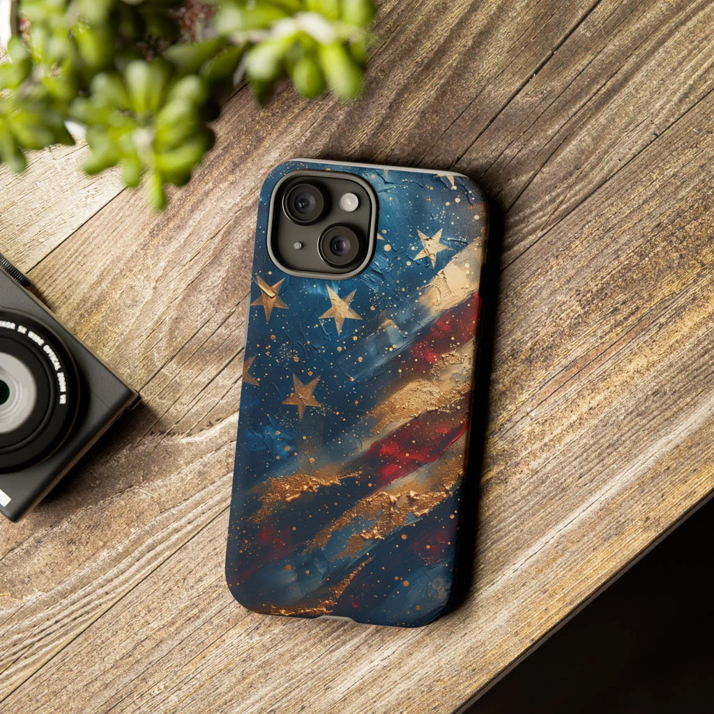 Distressed American Flag phone case | tough cases - 250 USA Celebration