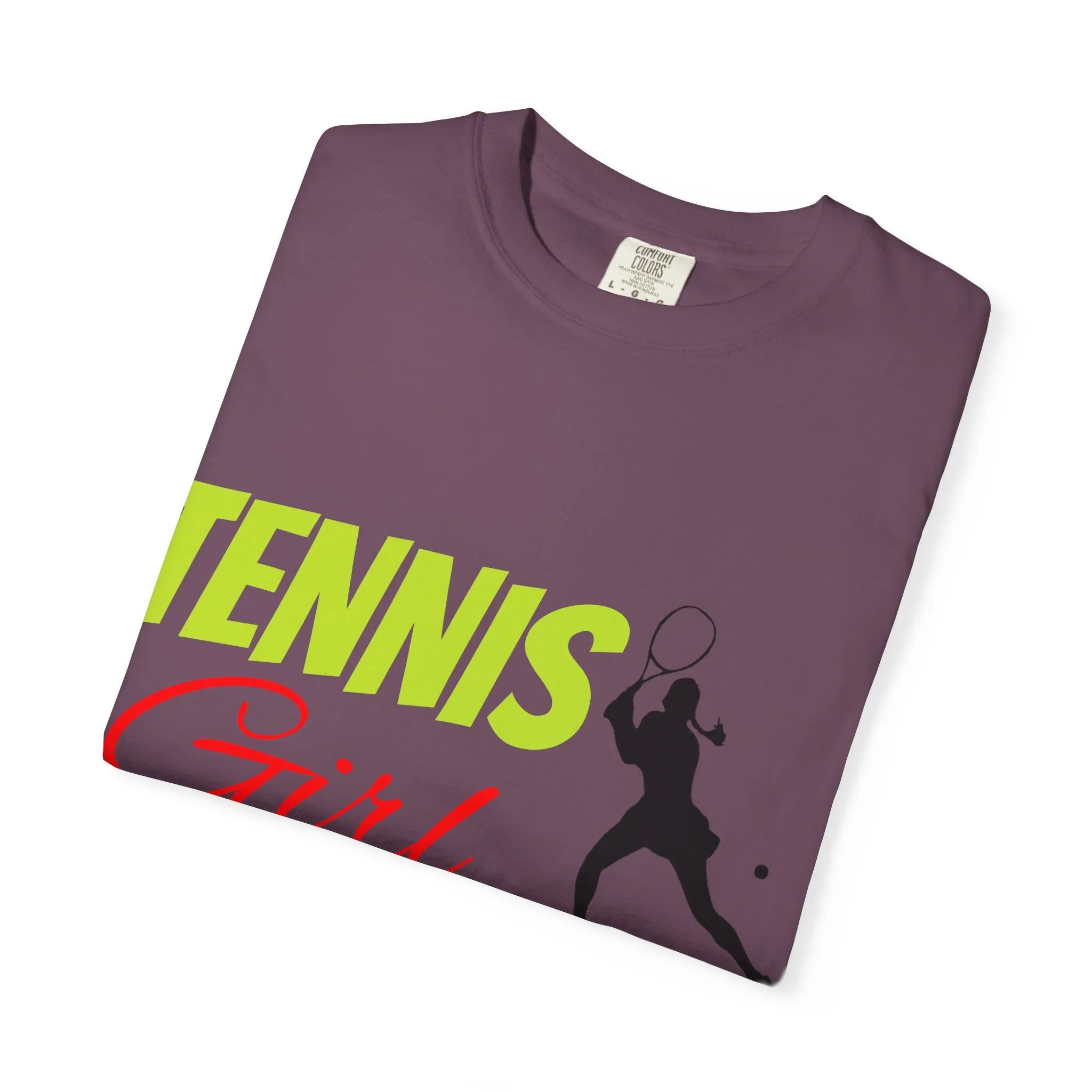 Tennis Girl T-shirt | Tennis Player Silhouette, Sporty Graphic Tee - 250 USA Celebration