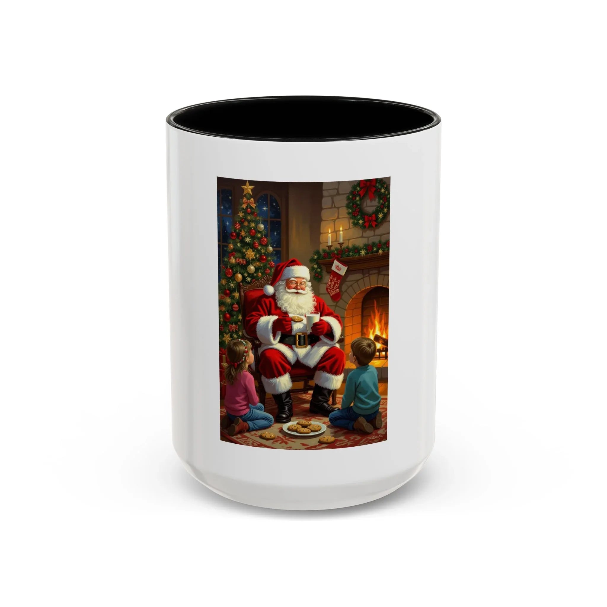 Christmas Santa Coffee Mug, Festive Drinkware for Holiday Cheer, Xmas Gift for Coffee Lovers, Cozy Winter Mug, Santa's Storytime - 250 USA Celebration