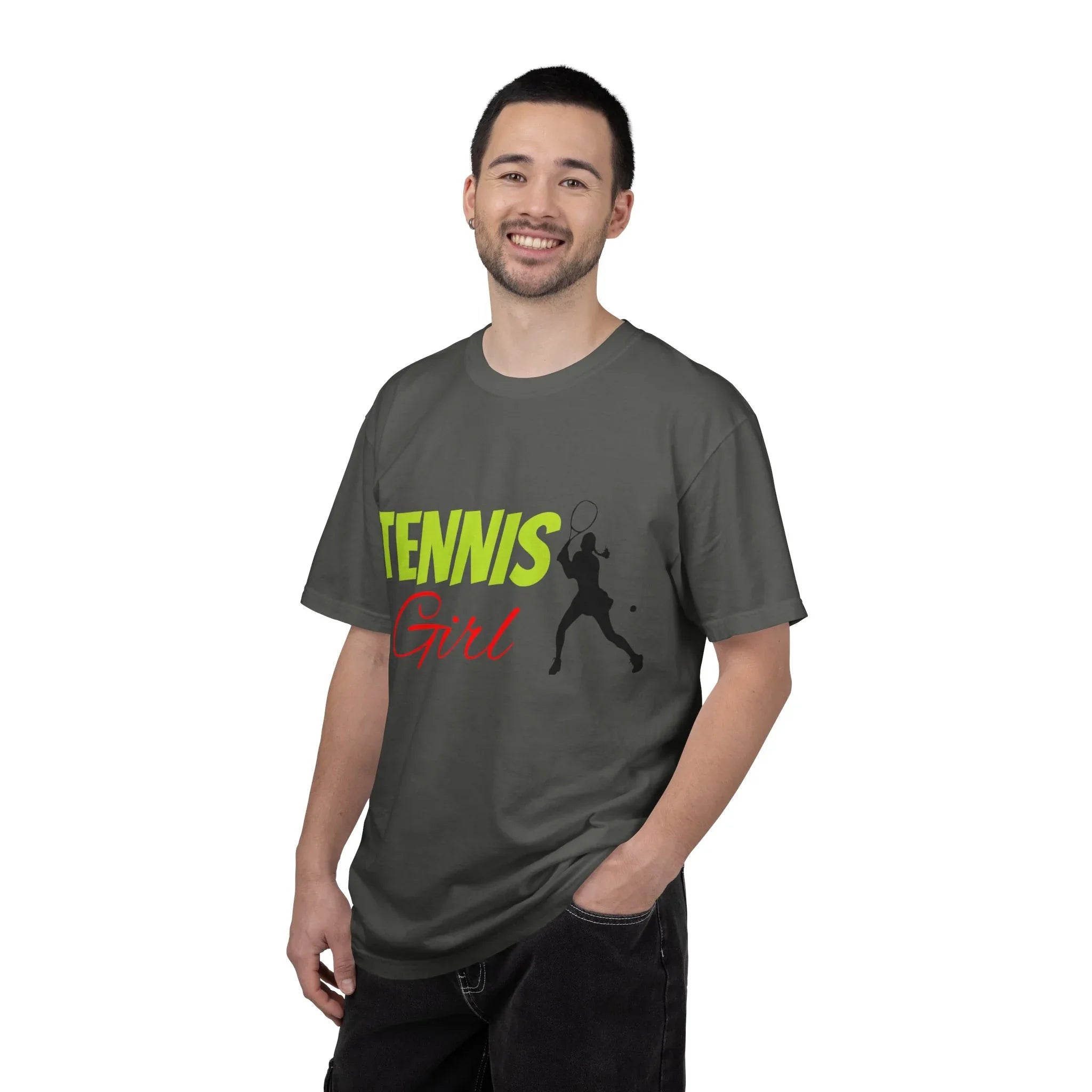 Tennis Girl T-shirt | Tennis Player Silhouette, Sporty Graphic Tee - 250 USA Celebration