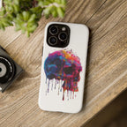 Colorful Drip Skull Phone Case | Hard Plastic Protective Case - 250 USA Celebration