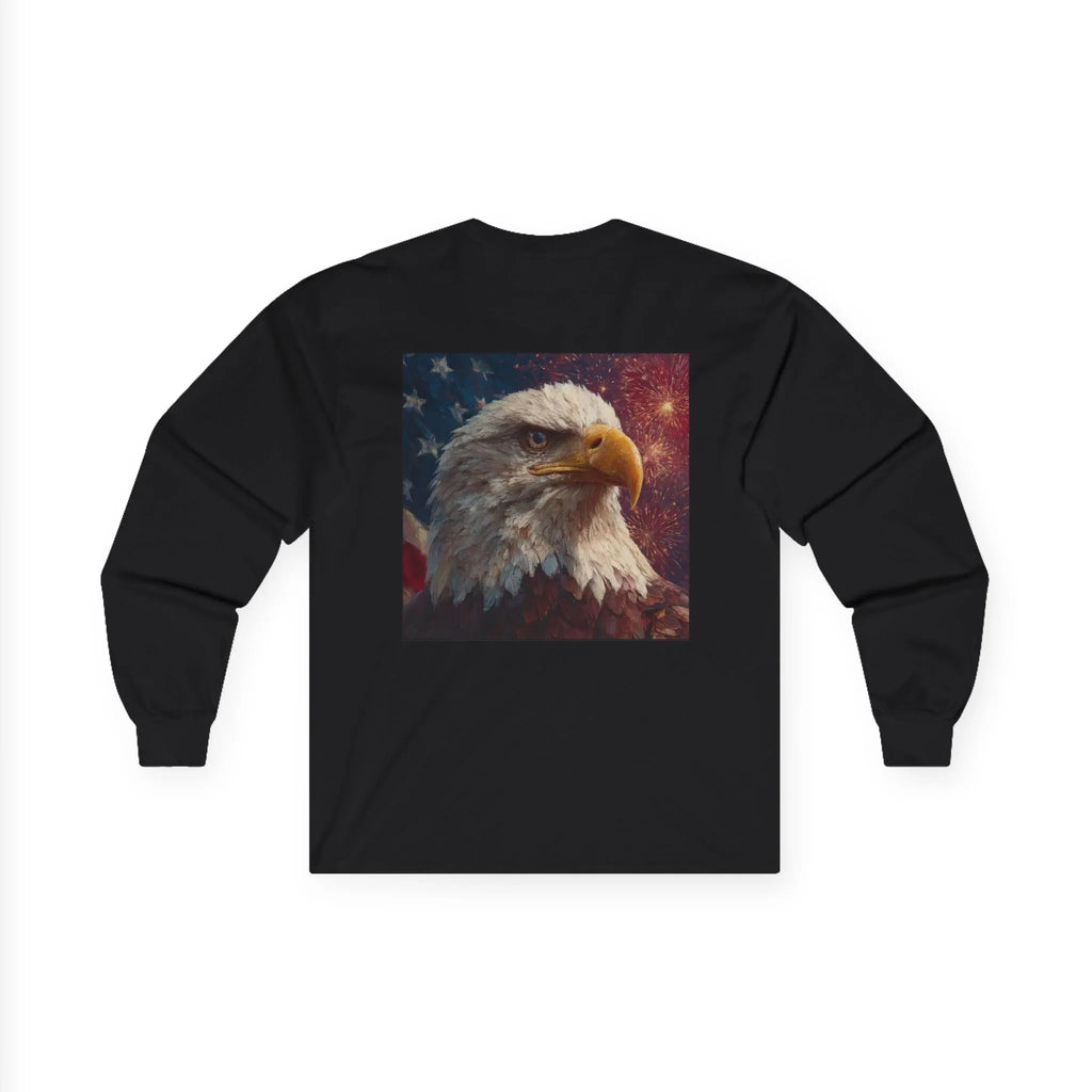 Patriotic American Long Sleeve T-Shirts, USA Graphic Tees, Flag T-Shirts, Independence Apparel, Funny Patriotic Shirts, Custom American Tees - 250 USA Celebration