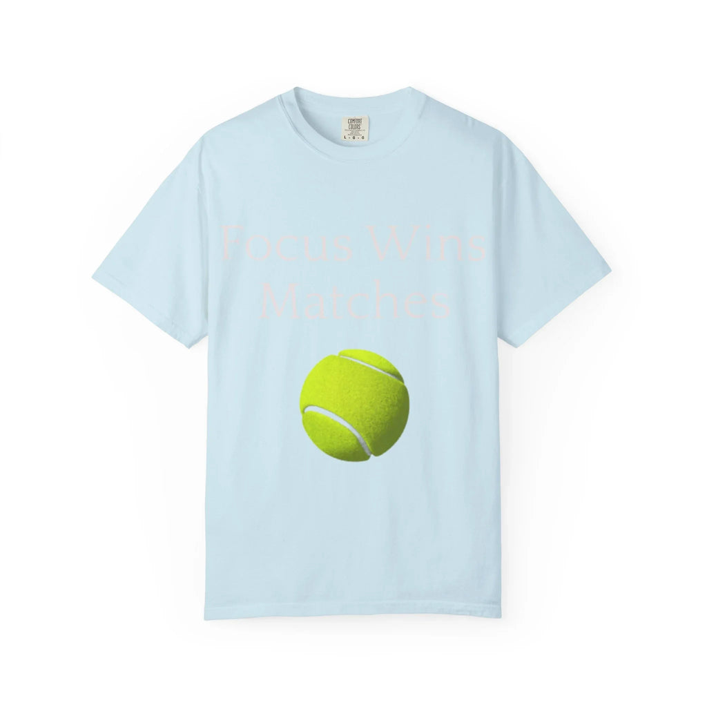 Focus Wins Matches Tennis Ball T-shirt | Tennis Graphic Tee - 250 USA Celebration