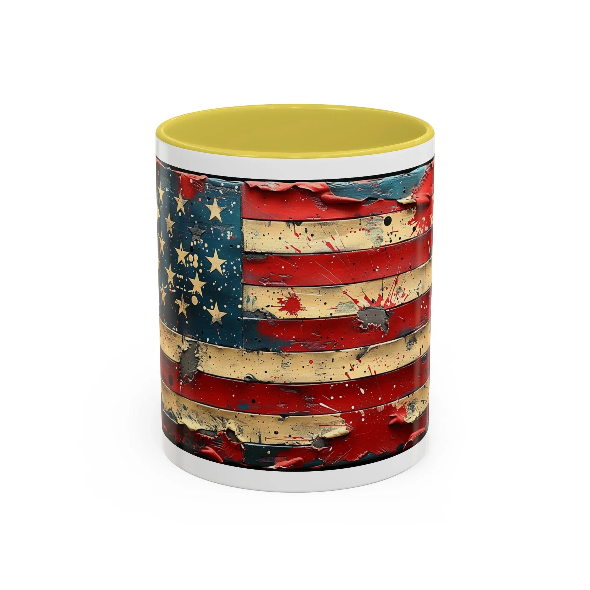 Colorful Mugs (11oz, 15oz), American Flag, Patriotic Flag coffee cup - 250 USA Celebration