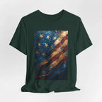 Patriotic Short Sleeve Tee, Unisex Casual Wear, Fourth of July Shirt, Independence Day Gift, Amercan Flag T-Shirt - 250 USA Celebration