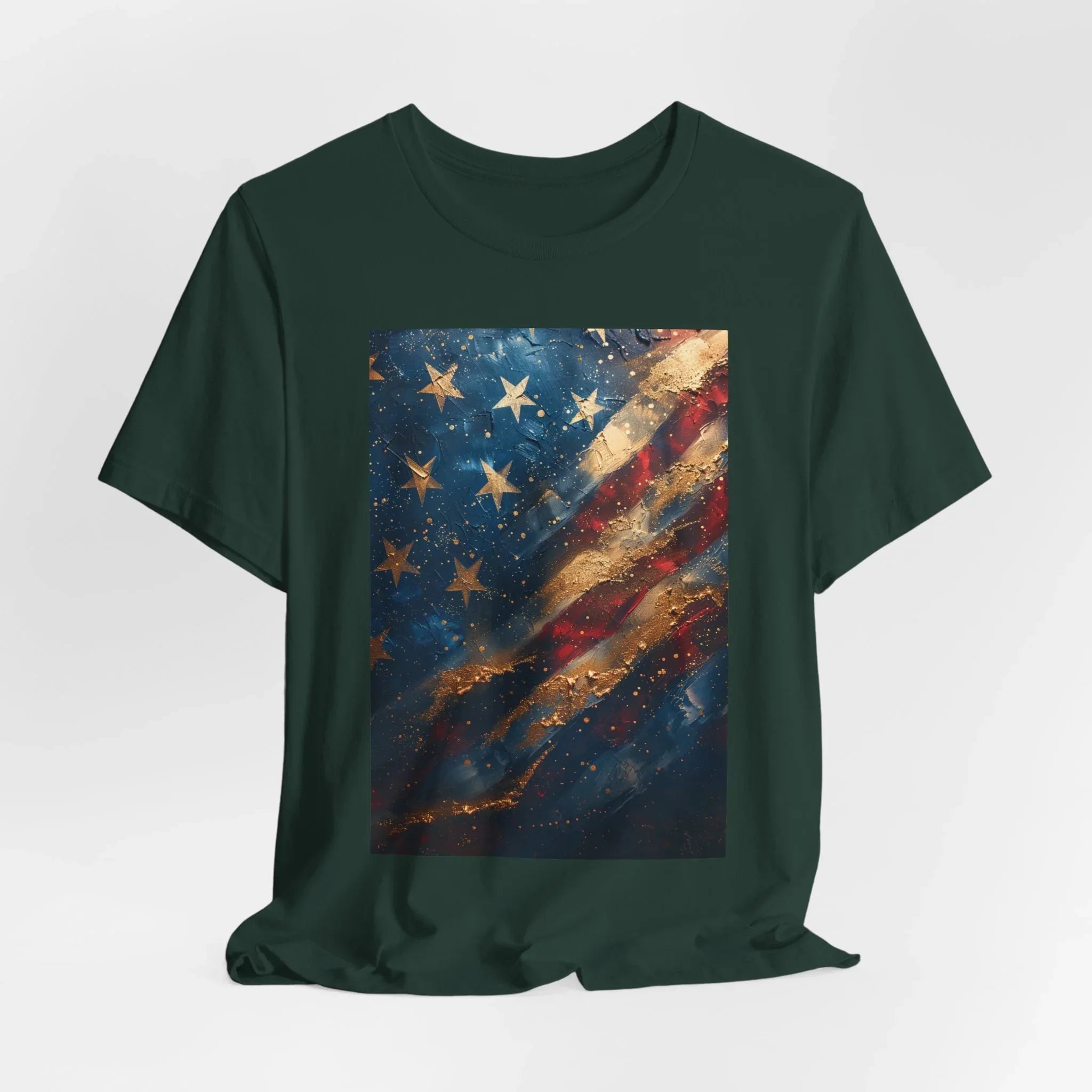 Patriotic Short Sleeve Tee, Unisex Casual Wear, Fourth of July Shirt, Independence Day Gift, Amercan Flag T-Shirt - 250 USA Celebration