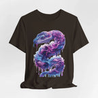 Psychedelic Rainbow Ouroboros Tee | Galaxy Fractal Mushroom Snake - 250 USA Celebration